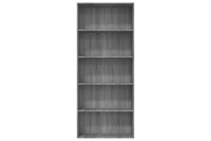 beBasic bogreol m. 5 hylder 80x30x189 cm konstrueret træ grå sonoma - GrÃ¥ - Opbevaring - Hylder & Reoler - Bogreol