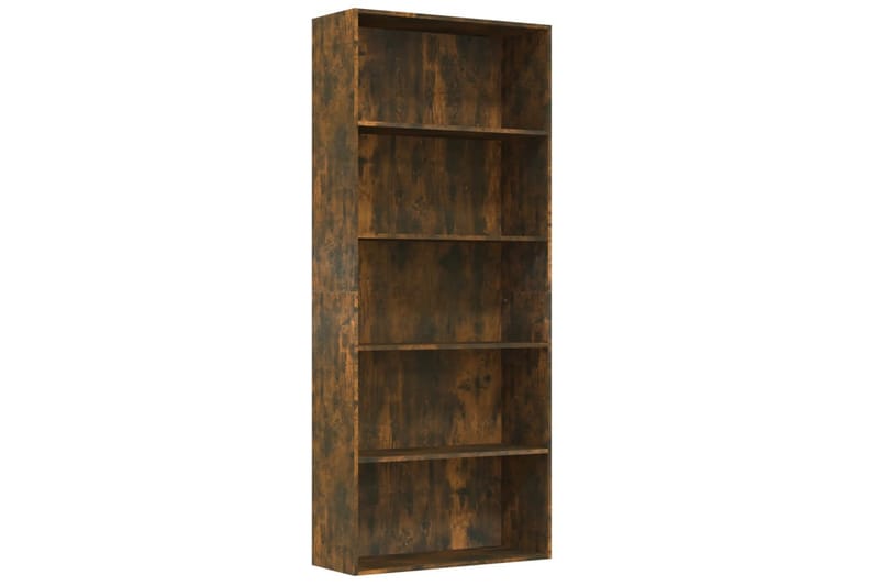 beBasic bogreol m. 5 hylder 80x30x189 cm konstrueret træ røget egetræ - Brun - Opbevaring - Hylder & Reoler - Bogreol