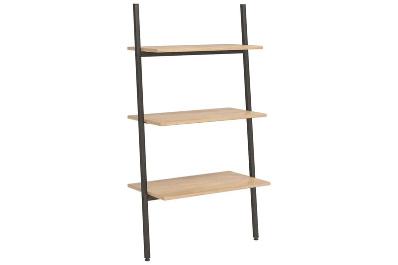 beBasic stigereol med 3 hylder 64x34x116 cm lysebrun og sort - Brun - Opbevaring - Hylder & Reoler - Stigereol