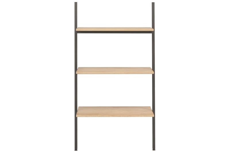 beBasic stigereol med 3 hylder 64x34x116 cm lysebrun og sort - Brun - Opbevaring - Hylder & Reoler - Stigereol