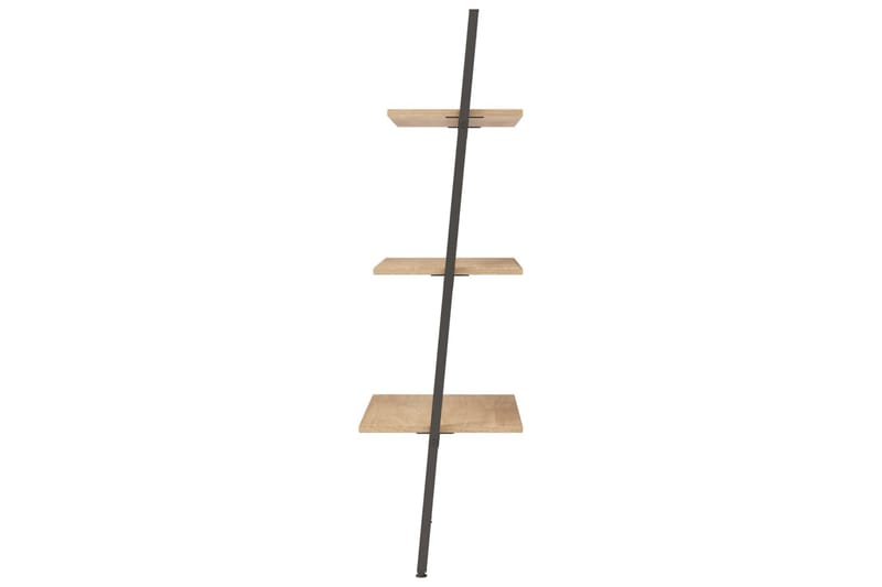 beBasic stigereol med 3 hylder 64x34x116 cm lysebrun og sort - Brun - Opbevaring - Hylder & Reoler - Stigereol