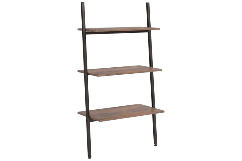 beBasic stigereol med 3 hylder 64x34x116 cm mørkebrun og sort - Brun - Opbevaring - Hylder & Reoler - Stigereol