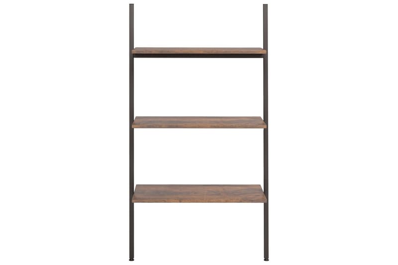 beBasic stigereol med 3 hylder 64x34x116 cm mørkebrun og sort - Brun - Opbevaring - Hylder & Reoler - Stigereol