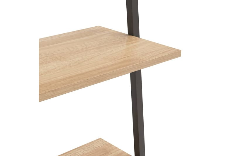 beBasic stigereol med 4 hylder 64x34x150,5 cm lysebrun og sort - Brun - Opbevaring - Hylder & Reoler - Stigereol