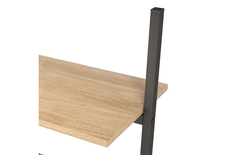beBasic stigereol med 5 hylder 64x34x185,5 cm lysebrun og sort - Brun - Opbevaring - Hylder & Reoler - Bogreol