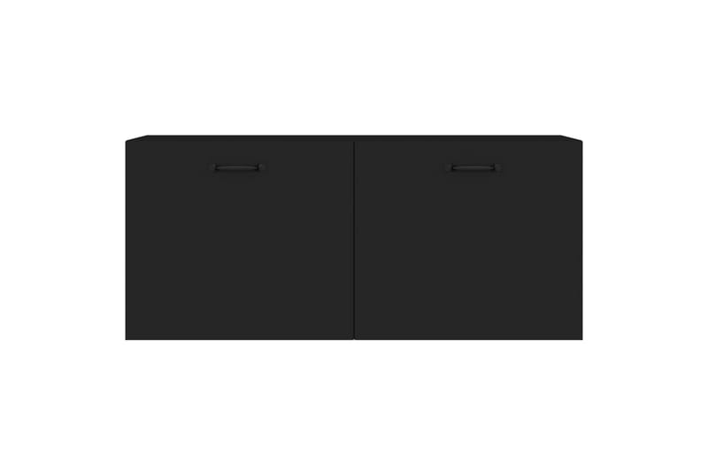 beBasic tv-bord 80x35x36,5 cm konstrueret træ sort - Sort - Væghylde & vægreol
