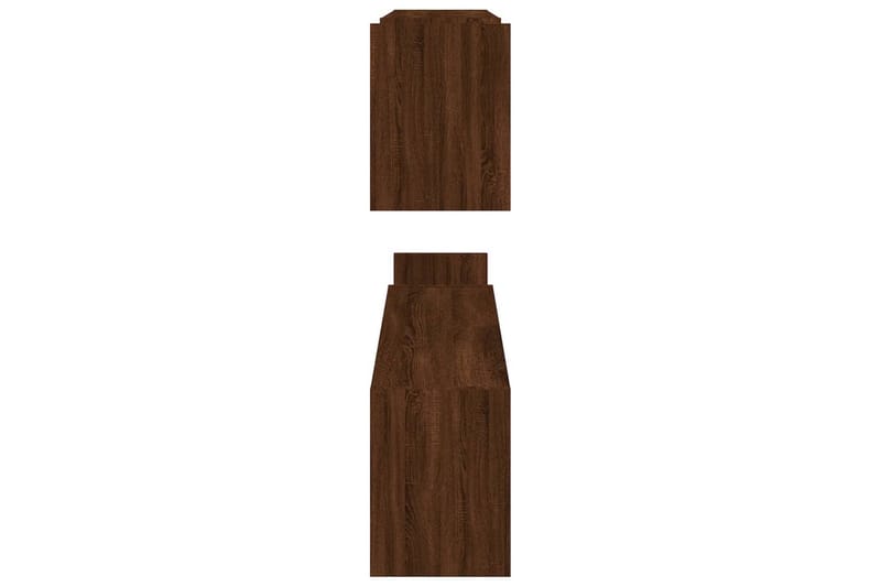 beBasic væghylder 2 stk. 100x15x20 cm konstrueret træ brun egetræsfarve - Brun - Væghylde & vægreol