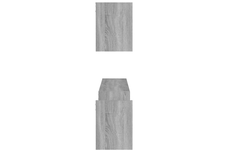 beBasic væghylder 2 stk. 100x15x20 cm konstrueret træ grå sonoma-eg - GrÃ¥ - Væghylde & vægreol