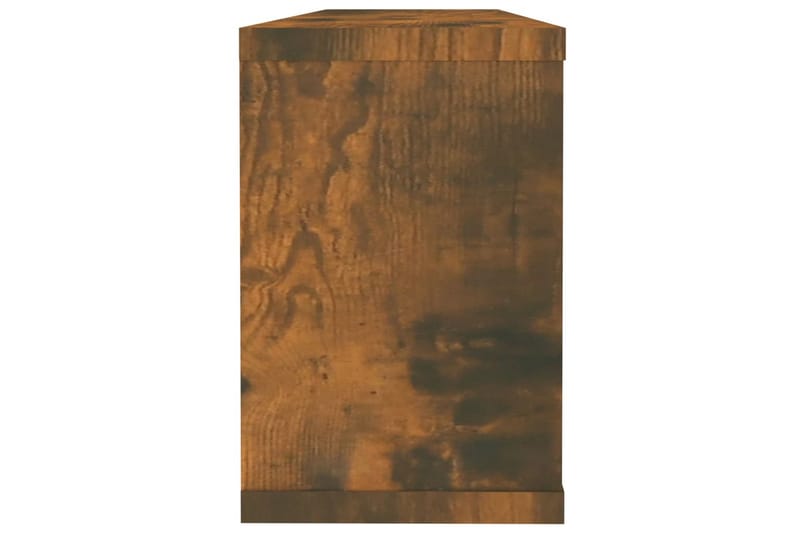 beBasic væghylder 2 stk. 60x15x23 cm konstrueret træ røget egetræ - Brun - Væghylde & vægreol