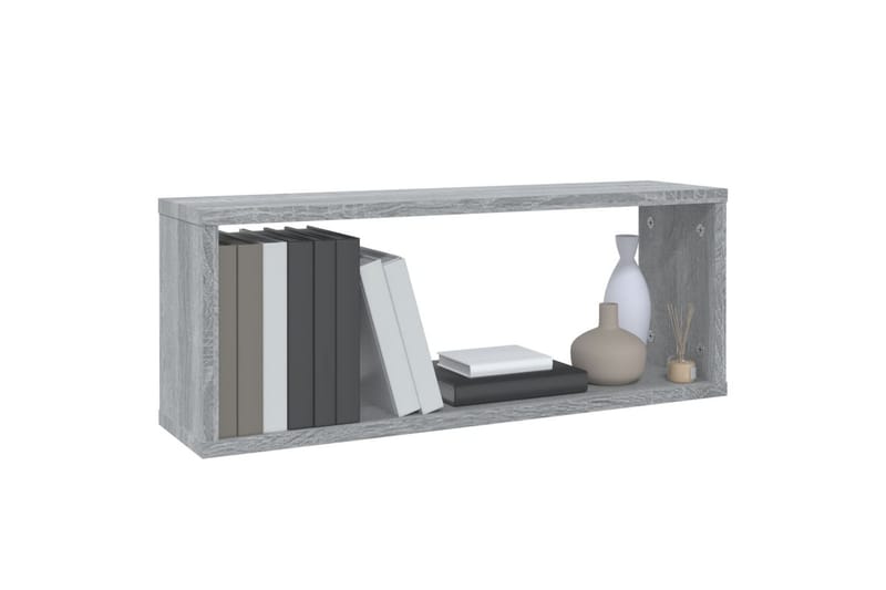 beBasic væghylder 4 stk. 60x15x23 cm konstrueret træ grå sonoma-eg - GrÃ¥ - Opbevaring - Hylder & Reoler - Væghylde & vægreol