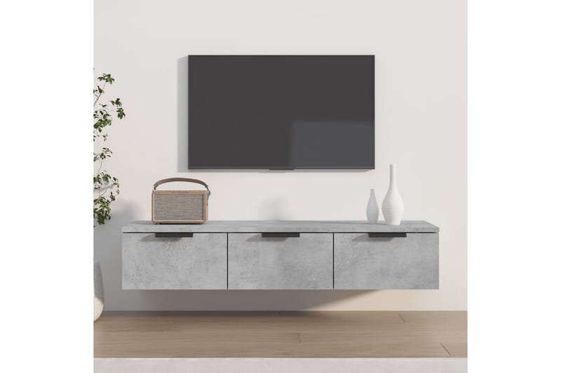 beBasic vægskab 102x30x20 cm konstrueret træ betongrå - GrÃ¥ - Opbevaring - Hylder & Reoler - Væghylde & vægreol