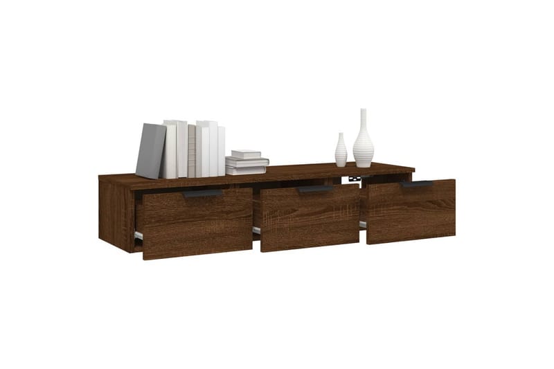 beBasic vægskab 102x30x20 cm konstrueret træ brun egetræsfarve - Brun - Opbevaring - Hylder & Reoler - Væghylde & vægreol