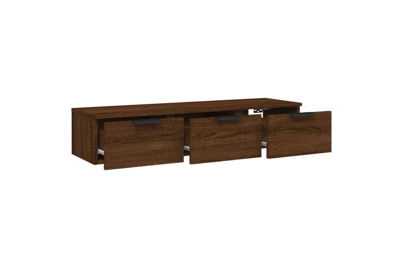 beBasic vægskab 102x30x20 cm konstrueret træ brun egetræsfarve - Brun - Opbevaring - Hylder & Reoler - Væghylde & vægreol