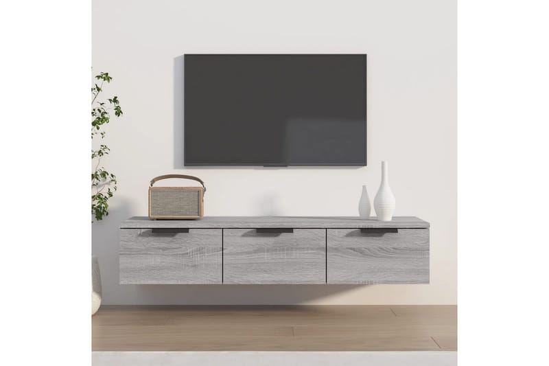 beBasic vægskab 102x30x20 cm konstrueret træ grå sonoma-eg - GrÃ¥ - Opbevaring - Hylder & Reoler - Væghylde & vægreol