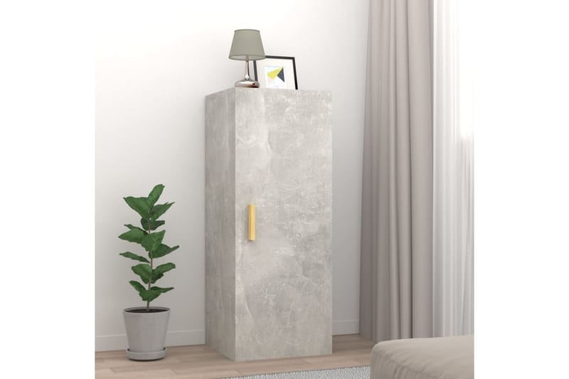 beBasic vægskab 34,5x34x90 cm konstrueret træ betongrå - GrÃ¥ - Opbevaring - Hylder & Reoler - Væghylde & vægreol