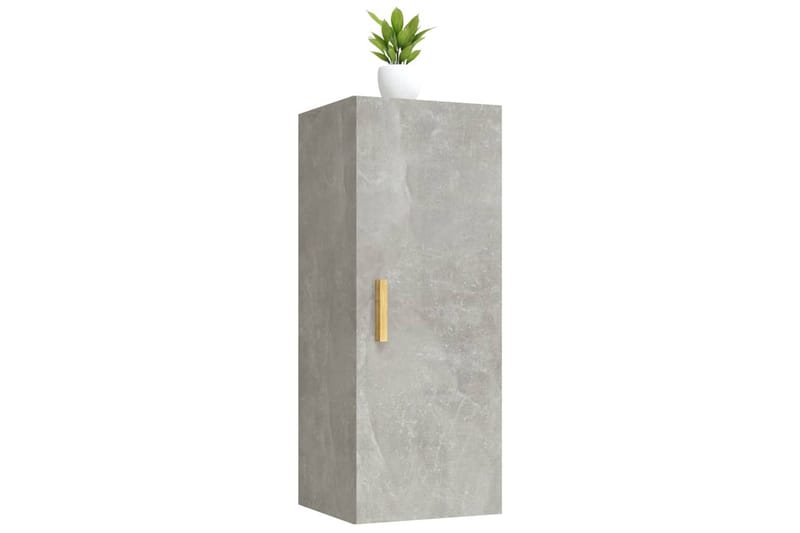 beBasic vægskab 34,5x34x90 cm konstrueret træ betongrå - GrÃ¥ - Opbevaring - Hylder & Reoler - Væghylde & vægreol