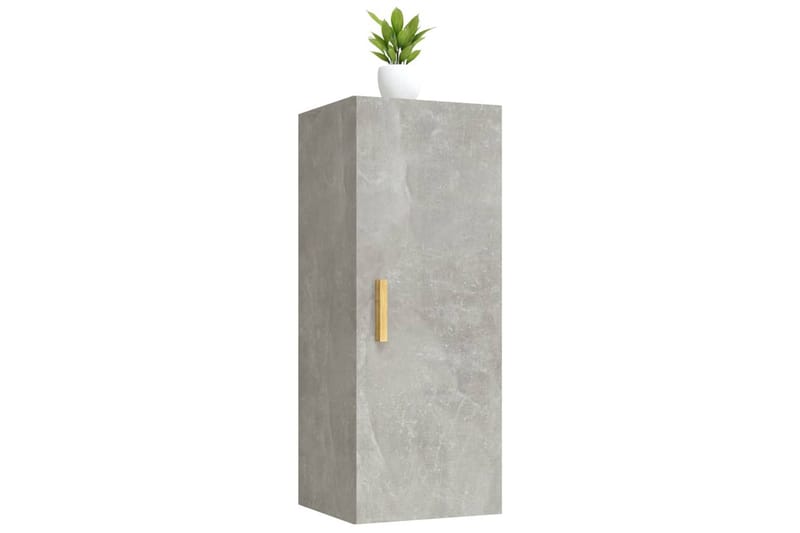 beBasic vægskab 34,5x34x90 cm konstrueret træ betongrå - GrÃ¥ - Væghylde & vægreol