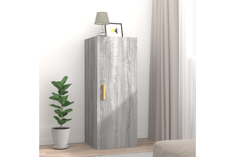 beBasic vægskab 34,5x34x90 cm konstrueret træ grå sonoma-eg - GrÃ¥ - Opbevaring - Hylder & Reoler - Væghylde & vægreol