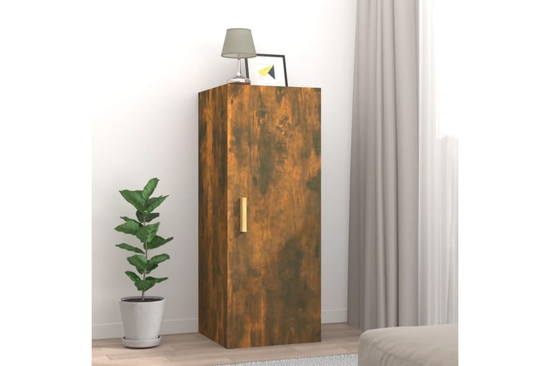beBasic vægskab 34,5x34x90 cm konstrueret træ røget egetræsfarve - Brun - Opbevaring - Hylder & Reoler - Væghylde & vægreol