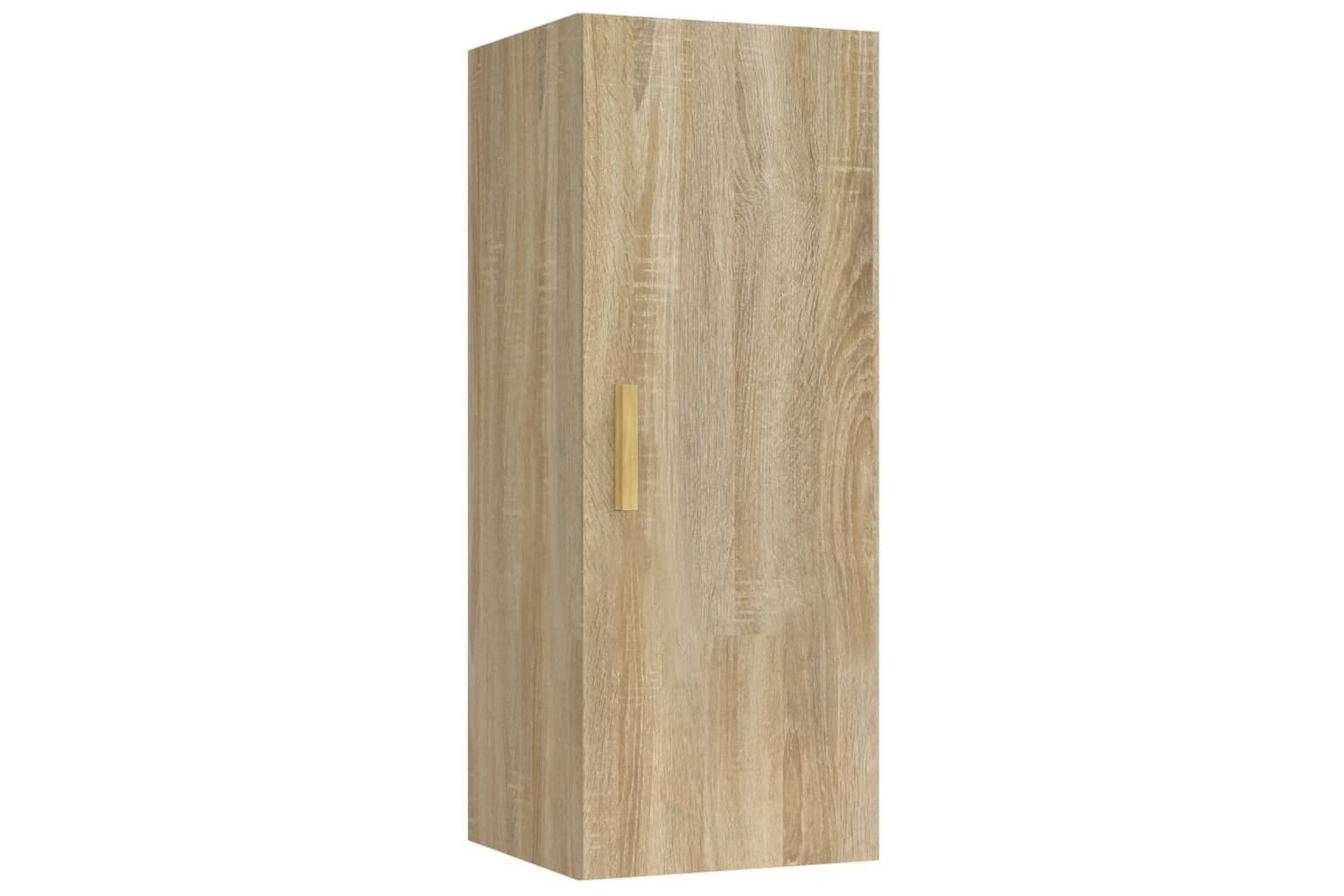 beBasic vægskab 34,5x34x90 cm konstrueret træ sonoma-eg - Brun - Opbevaring - Hylder & Reoler - Væghylde & vægreol