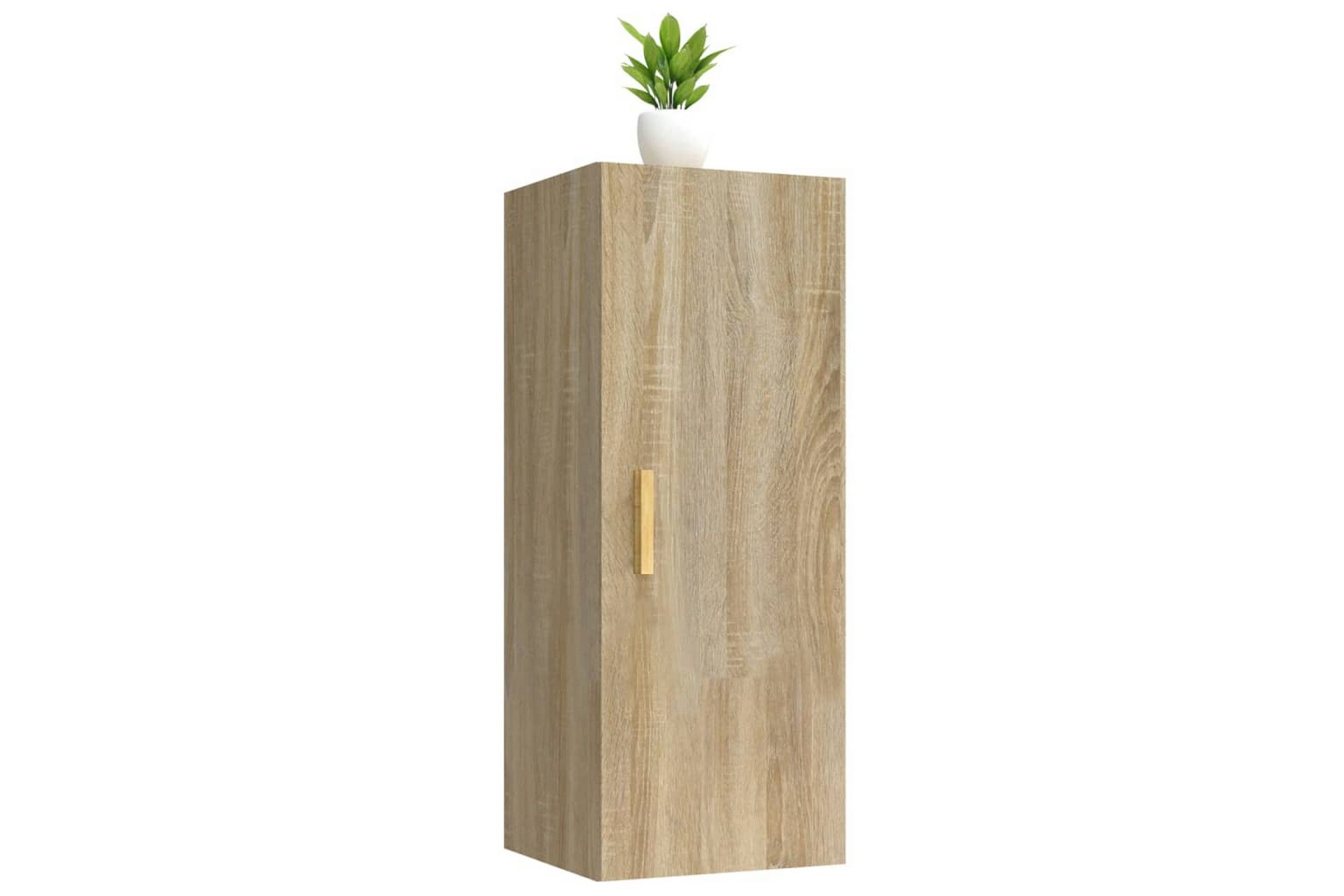 beBasic vægskab 34,5x34x90 cm konstrueret træ sonoma-eg - Brun - Opbevaring - Hylder & Reoler - Væghylde & vægreol