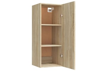 beBasic vægskab 34,5x34x90 cm konstrueret træ sonoma-eg - Brun - Opbevaring - Hylder & Reoler - Væghylde & vægreol