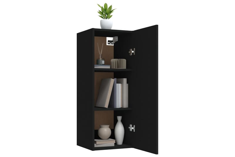 beBasic vægskab 34,5x34x90 cm konstrueret træ sort - Sort - Opbevaring - Hylder & Reoler - Væghylde & vægreol
