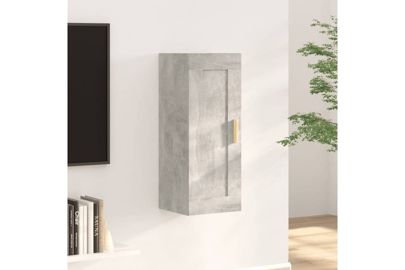 beBasic vægskab 35x34x90 cm konstrueret træ betongrå - GrÃ¥ - Opbevaring - Hylder & Reoler - Væghylde & vægreol