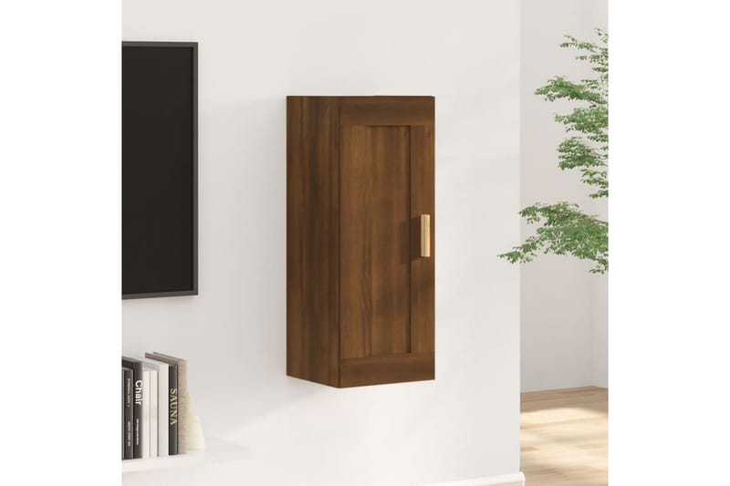 beBasic vægskab 35x34x90 cm konstrueret træ brun egetræsfarve - Brun - Opbevaring - Hylder & Reoler - Væghylde & vægreol