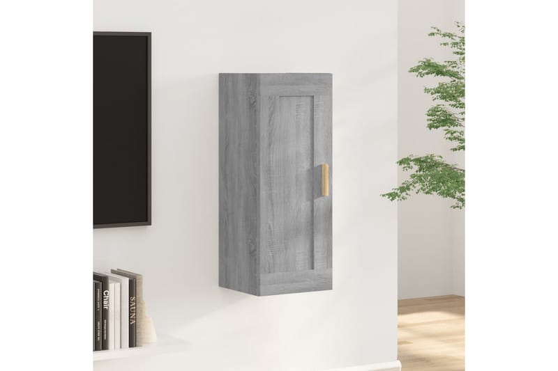beBasic vægskab 35x34x90 cm konstrueret træ grå sonoma-eg - GrÃ¥ - Opbevaring - Hylder & Reoler - Væghylde & vægreol