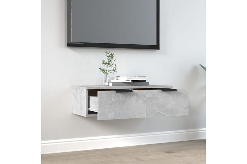 beBasic vægskab 68x30x20 cm konstrueret træ betongrå - GrÃ¥ - Opbevaring - Hylder & Reoler - Væghylde & vægreol