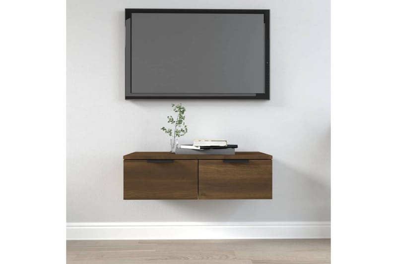 beBasic vægskab 68x30x20 cm konstrueret træ brun egetræsfarve - Brun - Opbevaring - Hylder & Reoler - Væghylde & vægreol