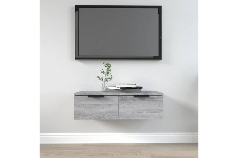 beBasic vægskab 68x30x20 cm konstrueret træ grå sonoma-eg - GrÃ¥ - Opbevaring - Hylder & Reoler - Væghylde & vægreol