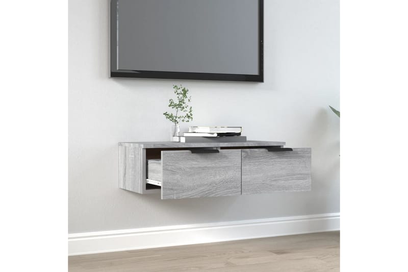 beBasic vægskab 68x30x20 cm konstrueret træ grå sonoma-eg - GrÃ¥ - Opbevaring - Hylder & Reoler - Væghylde & vægreol
