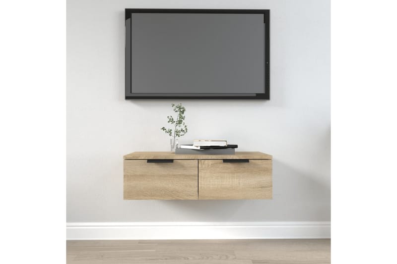 beBasic vægskab 68x30x20 cm konstrueret træ sonoma-eg - Brun - Opbevaring - Hylder & Reoler - Væghylde & vægreol