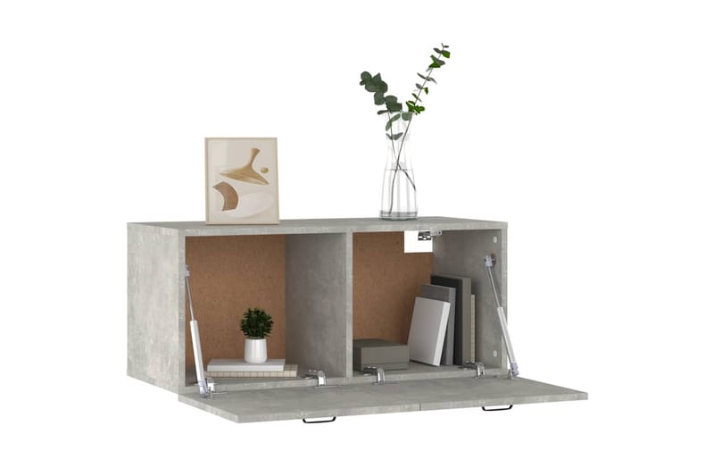 beBasic vægskab 80x35x36,5 cm konstrueret træ betongrå - GrÃ¥ - Opbevaring - Hylder & Reoler - Væghylde & vægreol