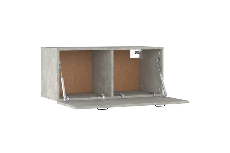 beBasic vægskab 80x35x36,5 cm konstrueret træ betongrå - GrÃ¥ - Væghylde & vægreol