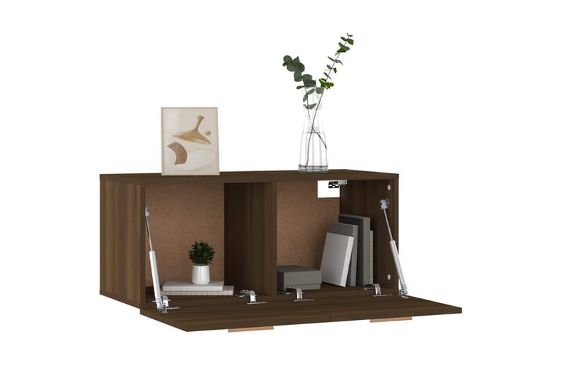 beBasic vægskab 80x35x36,5 cm konstrueret træ brun egetræsfarve - Brun - Opbevaring - Hylder & Reoler - Væghylde & vægreol