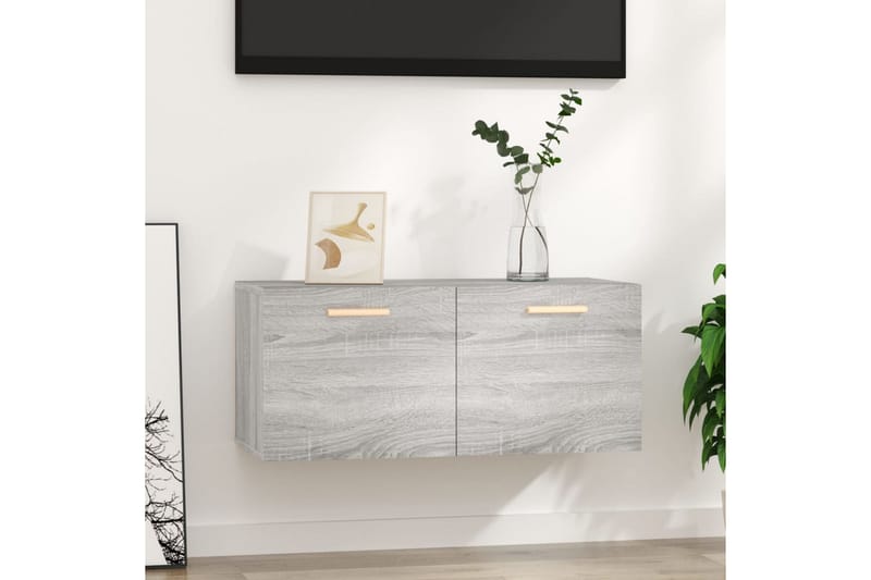 beBasic vægskab 80x35x36,5 cm konstrueret træ grå sonoma-eg - GrÃ¥ - Opbevaring - Hylder & Reoler - Væghylde & vægreol