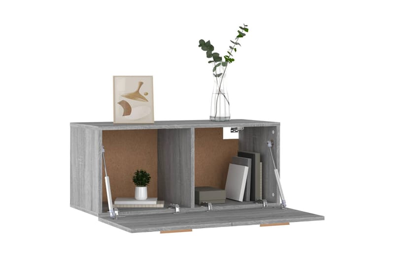 beBasic vægskab 80x35x36,5 cm konstrueret træ grå sonoma-eg - GrÃ¥ - Opbevaring - Hylder & Reoler - Væghylde & vægreol