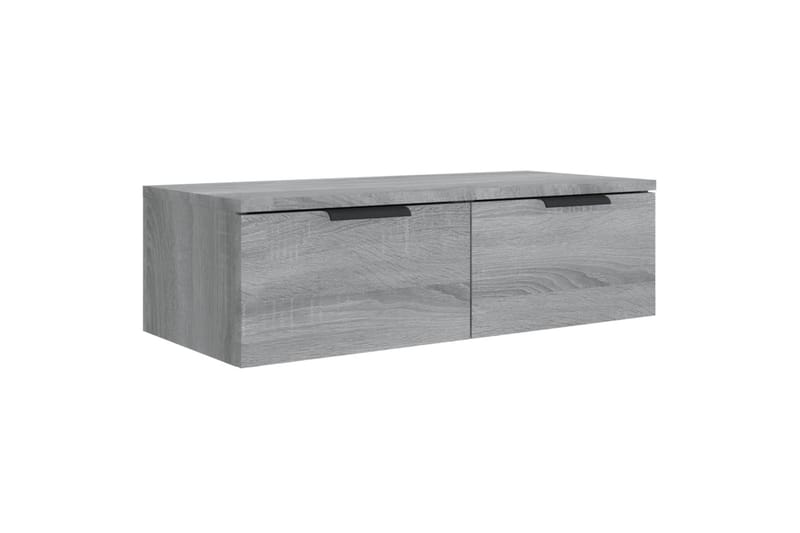 beBasic vægskabe 2 stk. 68x30x20 cm konstrueret træ grå sonoma-eg - GrÃ¥ - Opbevaring - Hylder & Reoler - Væghylde & vægreol