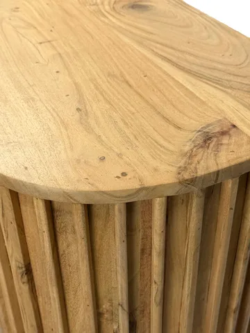 Belilo Bogreol 105 cm Ribbedesign - naturlig varm honningbrun og sort - Opbevaring - Hylder & Reoler - Bogreol