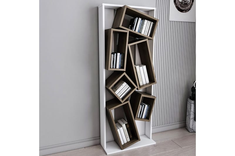 Bloemendal Reol 63 cm - Brun/Hvid - Opbevaring - Hylder & Reoler - Bogreol