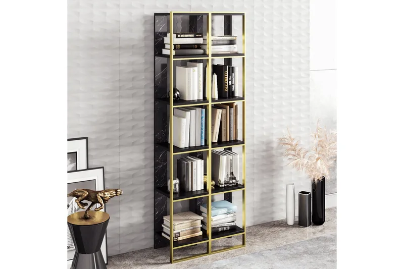 Abla Bogreol 64 cm, Guld|Sort