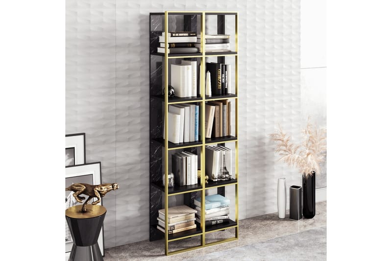 Abla Bogreol 64 cm, Guld|Sort