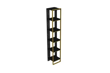 Abla Bogreol 64 cm - Guld|Sort - Opbevaring - Hylder & Reoler - Bogreol