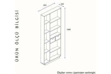 Ackerman Bogreol 80 cm - Hvid|Valnød - Opbevaring - Hylder & Reoler - Bogreol