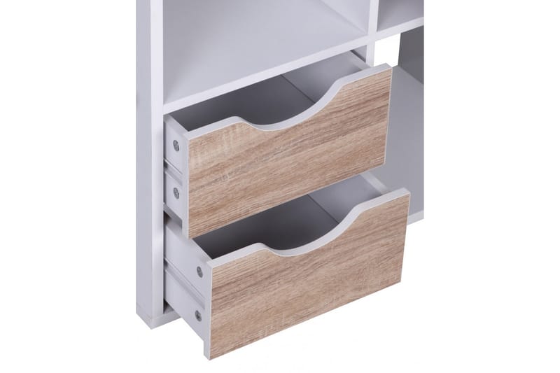 Ajan Bogreol 60 cm i Malet Træ - Hvid - Opbevaring - Hylder & Reoler - Bogreol