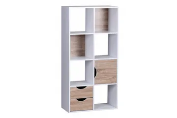 Ajan Bogreol 60 cm i Malet Træ - Hvid - Opbevaring - Hylder & Reoler - Bogreol