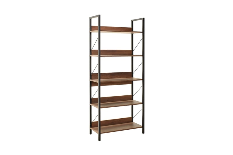 Ajkati Bogreol 73 cm i Valnød - Brun - Opbevaring - Hylder & Reoler - Bogreol